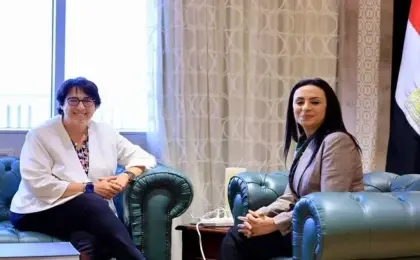 مايا مرسى تلتقى رئيسة مجلس أمناء مؤسسة مدارس البكالوريا الدولية فى مصر