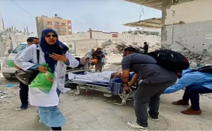 إصابة أكثر من 10 فلسطينيين جراء قصف إسرائيلى على خيمة فى مدينة غزة