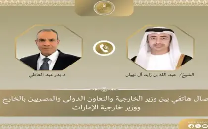 وزير الخارجية ونظيره الإماراتي يؤكدان تكثيف الجهود لخفض التصعيد فى المنطقة