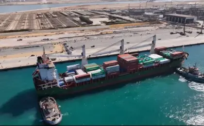وزارة النقل: بدء انطلاق التشغيل التجريبى لمحطة البضائع العامة والصب بميناء السخنة