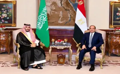 ولي العهد السعودي يبعث ببرقية شكر للرئيس السيسي على حفاوة الاستقبال