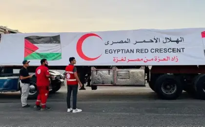 الهلال الأحمر: قافلة زاد العزة الـ 285 تتضمن أكثر من 3,009 أطنان من المساعدات للأشقاء الفلسطينيين