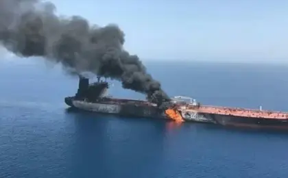 هيئة بحرية: اشتعال النيران بسفينة تعرضت لهجوم فى مضيق هرمز