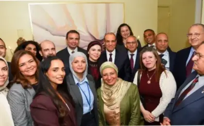 وزير الخارجية يلتقى المصريين العاملين فى الأمم المتحدة بنيويورك