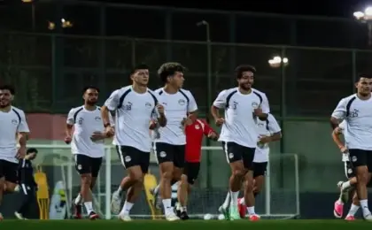منتخب مصر يختتم تدريباته لمواجهة أنجولا فى تصفيات أمم أفريقيا الليلة