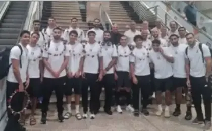 استقبال منتخب اليد أبطال الميدالية الذهبية فى ألعاب البحر المتوسط بالورود