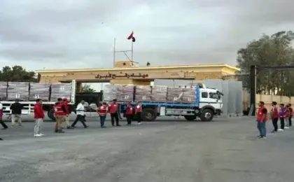 الهلال الأحمر المصرى: قافلة “زاد العزة” 273 تحمل أكثر من 3,324 طنًا من المساعدات الإنسانية المتنوع