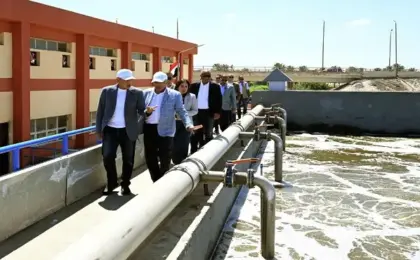 رئيس الوزراء يتفقد محطة معالجة الصرف الصحى بمدينة مصيف بلطيم بكفر الشيخ