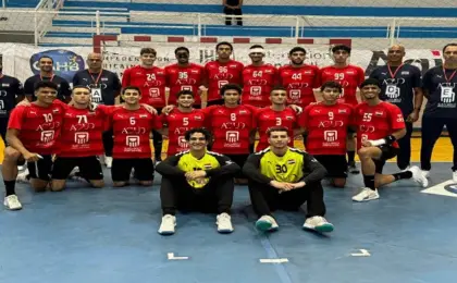 منتخب مصر لشباب كرة اليد فى مواجهة الكاميرون ببطولة إفريقيا
