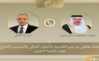 وزير الخارجية يبحث هاتفياً مع نظيره البحرينى تطورات الأوضاع الإقليمية وسبل خفض التصعيد