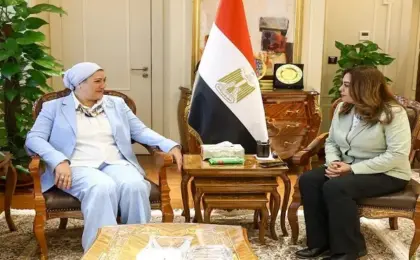 منال عوض تبحث مع رئيسة المجلس القومى للأمومة والطفولة تعزيز منظومة حماية الطفل بالمحافظات
