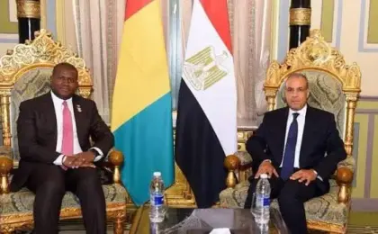 وزير الخارجية يبحث مع وزير التعاون الدولى والتخطيط الغينى سبل تعزيز العلاقات الثنائية