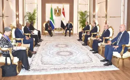 الرئيس السيسى يؤكد اعتزاز مصر بعلاقاتها التاريخية مع جنوب إفريقيا